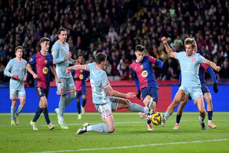 عنوان الخبر: مواجهة مثيرة بين برشلونة وأتلتيكو مدريد في نصف نهائي كأس إسبانيا