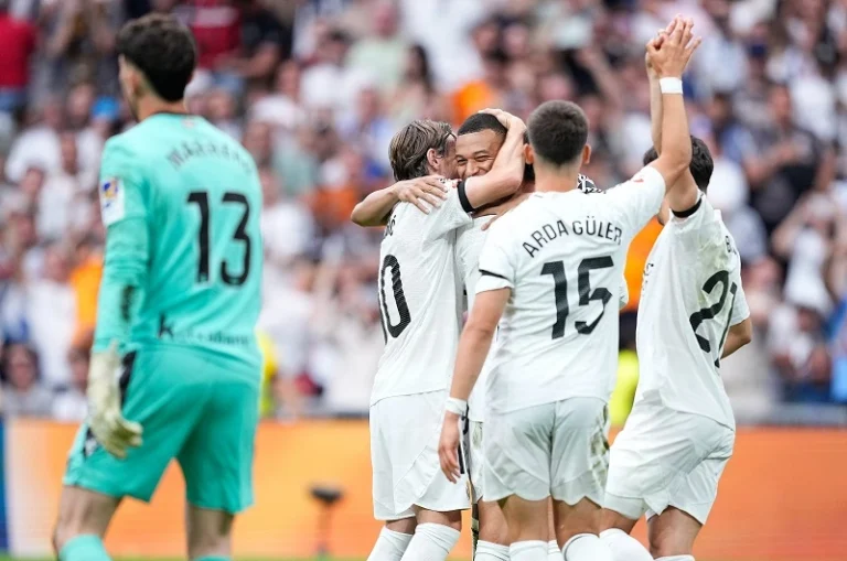 ثنائية مبابي تضع اللمسة الأخيرة على موسم ريال مدريد في "الليغا"